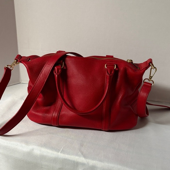 Talbots Handbags - Talbots Red Leather Satchel